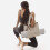 Yogamat Draagtas Canvas Beige Multifunctionele Opbergzak 3