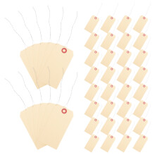 100St Bruine Manila Draad Labels, Blanco Voor Verpakking En Transport