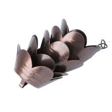 Universele Metalen Regenketting Voor Tuin En Goot, Koffie Kleur