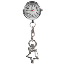 Lichte Zilveren Verpleegsters Zakhorloge Met Praktische Clip