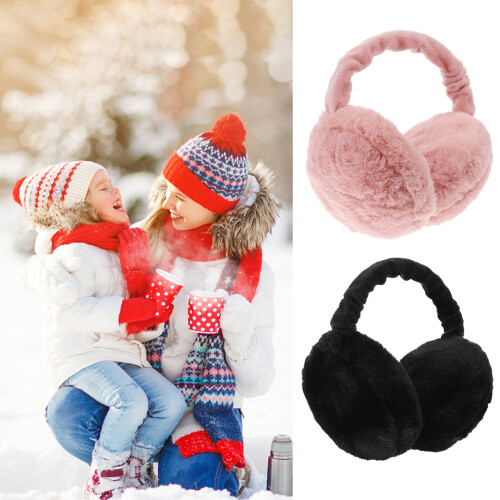 2St Dames Oorwarmers Warme Pluche Earmuffs Vouwbare Polyester 2