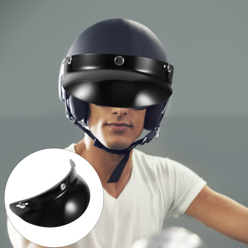 Black Durable Plastic Helmet Visor Outdoor Riding Sun Protection 1
