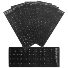 10St Meertalige Keyboard Stickers Wit PVC Voor Computer Bescherming