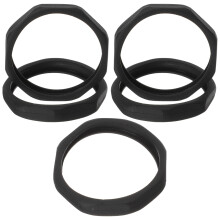 5St Zwarte Microfoon Anti-Roll Ringen Kunststof Voor Ktv En Podium