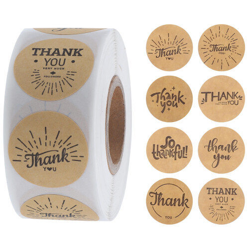 1 Rol Stickerlabels Kraftpapier Tags Stickers
