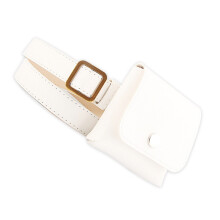 1Stk Weiß Leder Waist Bag Herren Klassische Brusttasche Praktisch