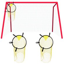 2St Gekleurde Voetbaldoelen Met Polyester Net Voor Trainingsgebruik