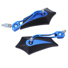 2Stk Motorbike Rear View Mirror Blau Leichtes Kratzfestes Design