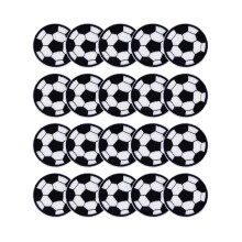 20Stk Bunte Fußball Textilaufnäher Zum Aufbügeln Robust Für DIY Mode