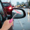 Side View Mirror Squeegee Rainproof Driving Safety Pink 1pcs 4
