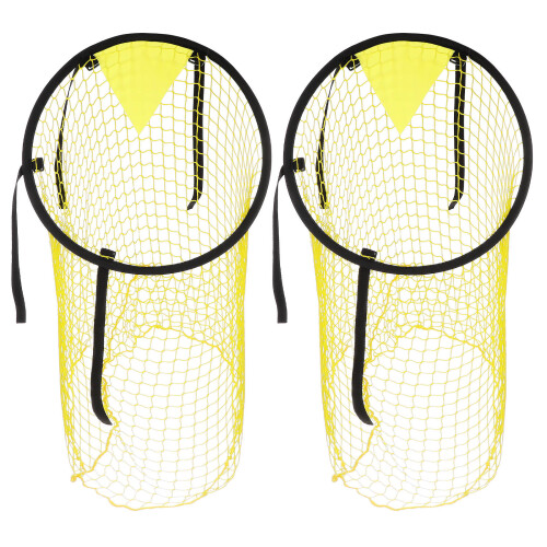 2St Gekleurde Voetbaldoelen Met Polyester Net Voor Trainingsgebruik 1