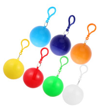 7Stk Tragbarer Regenmantel Ball Poncho Einweg Bunt Outdoor