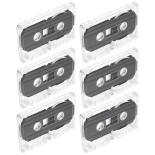 6St Stevige Lege Opname Cassettebandjes 60 Minuten Zwart Plastic