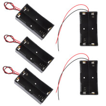 5Stk 2Xaa Batteriegehäuse Mit Draht, Schwarz, Ideal Für Systemgeräte