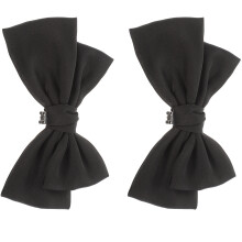 1Paar Stoff Schleifen Schuhclips Schwarz Braut Hochzeitsschmuck