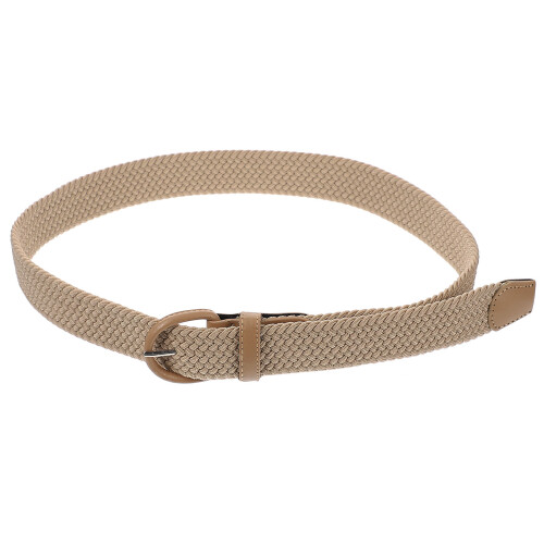 1Stk Beige Damen Herren Elastischer Stoff Gürtel Modisch Und Robust