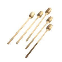 5Stk Längliche Edelstahl Rührlöffel Gold, Langlebig Für Bar & Küche