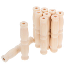 10Stk Eimer Holzgriff Robust Beiger Griff Für Körbe Und Tragekomfort