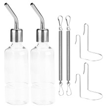 Wasserflasche 350ml Edelstahl Haustier Wasserspender Für