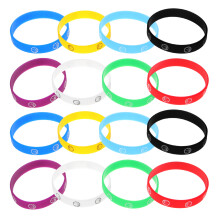 16Stk Stretch-Armbänder Aus Silikon, Modische Bunte Herrenarmbänder