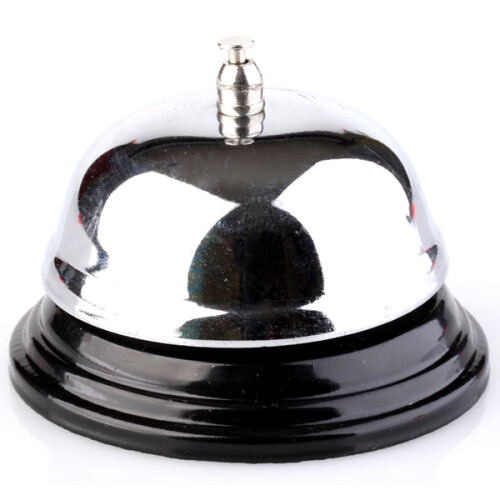 Campanello Servizio in Acciaio Argento Per Reception E Bar 1
