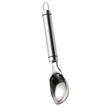 1Stk Silberner Edelstahl-Eislöffel Ergonomisch Für Dessert Und Obst