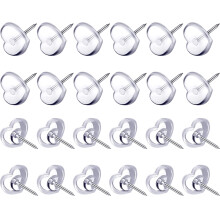 100Stk Multifunktionale Transparente Kunststoff-Pushpins Für Karten