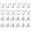 100Stk Multifunktionale Transparente Kunststoff-Pushpins Für Karten 1