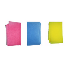 3Stk Nylon Badetücher Spa Waschhandschuh Mit Peeling Effekt, Bunt