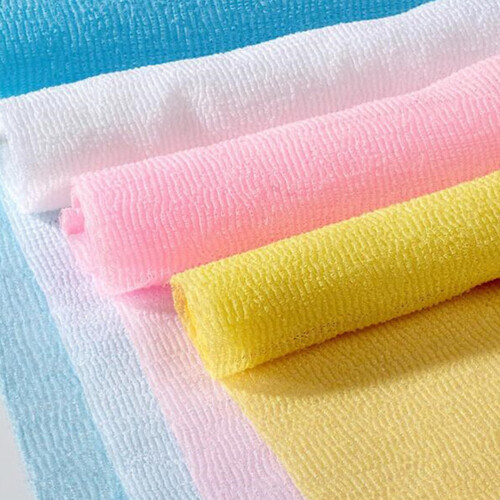 3Stk Nylon Badetücher Spa Waschhandschuh Mit Peeling Effekt, Bunt 2