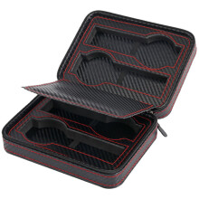 4 Stück Uhrenbox Organizer Aus PU Leder Schwarze Schutzbox