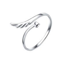 Verstellbarer Silberring Damen Engel Flügel Elegant Schmuck