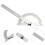 Righello Angolare Braccio Acciaio Inox 0-180 Argento 3