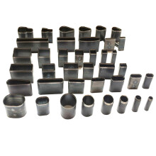 39Stk Metalllochstanzer Set Lederpunsch Werkzeug Schwarz Langlebig