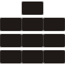 10Stk Schwarze Aluminium Türschild Blank Schild Mehrzweck Namensschild