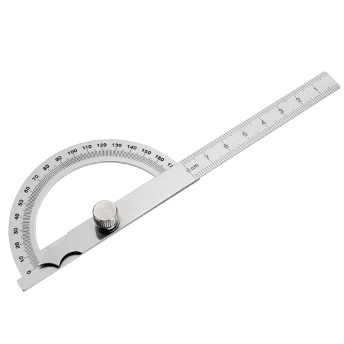 Righello Angolare Braccio Acciaio Inox 0-180 Argento 1