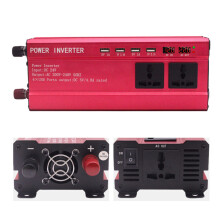Roter Auto Inverter Mit USB, Metallgehäuse & Kühlventilator