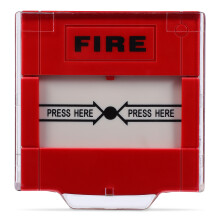Feueralarm Roter Kunststoff Taste Resetbarer Manueller Alarm