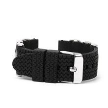 Schwarzes 22Mm Silikon Uhrarmband Wasserdicht Robust Für Uhr