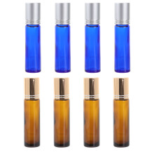 8Stk Roll-on Glasflaschen Nachfüllbar Aromatherapie Öl Fläschchen Bunt