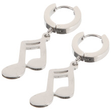 1 Pair Musical Symbol Dangle Earrings Cool Earrings Men Ear Jewelries