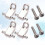 2Sets Silberner Roller String Tree Retainer Aus Metall Für Gitarre 6
