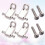 2Sets Silberner Roller String Tree Retainer Aus Metall Für Gitarre 11