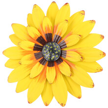 1Stk Eisen Riesenblume Wand Ornament Gelb Natürlich Kunstvoll