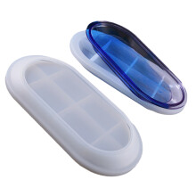 1Stk Kreative Silikon Schüsselform Weiß Oval Antihaft Für DIY Schalen