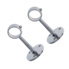 2Stk Schrankstangenhalter Edelstahl Garderobenstangen Halterung Silber