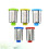 5Stk Edelstahl Tee Sieb Mit Griff, Bunt, Feines Netz, Langlebig 10