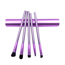 5Stk Bambus Augen-Make-Up Pinselset Lila Für Natürlichen Look
