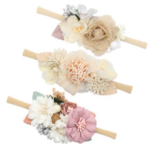 3Stk Blumen Haarband Für Kleinkinder Bunt Stoff Dekoratives Headband