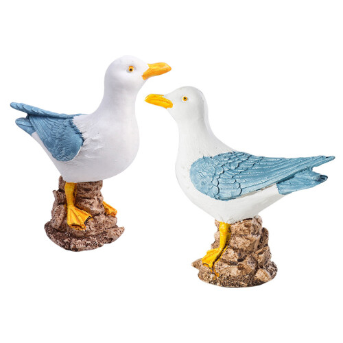 Mediterranean Style Seagull Light Blue Indoor Decoration 2pcs 1